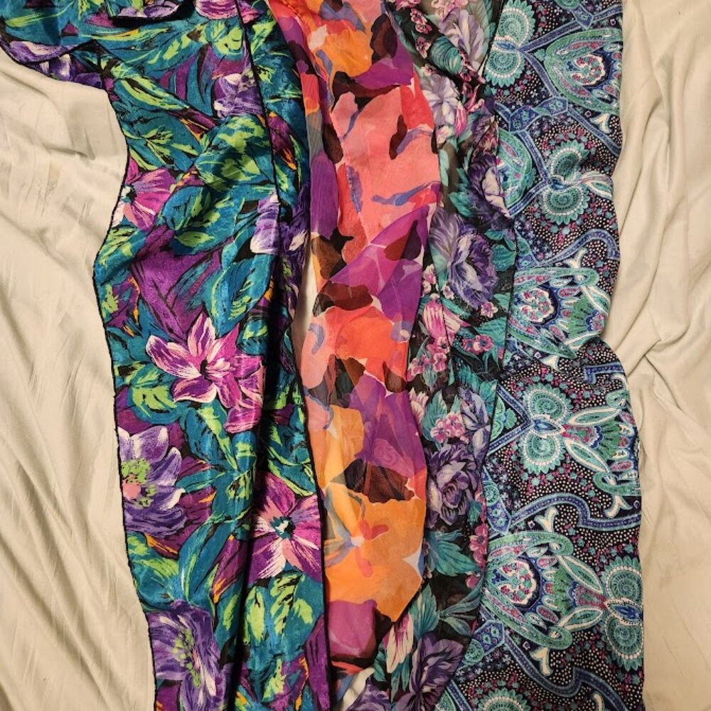 3pk Assorted Vintage Fashion Scarves